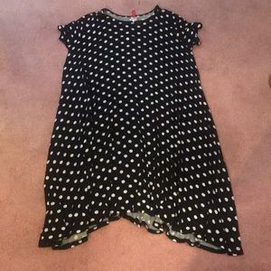 Flattering Mid-calf Polka Dot Dress